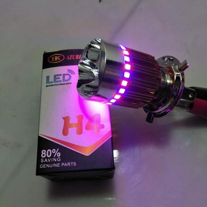 Promo Lampu hid 3 led h4 plus angal as 7 warna COD
