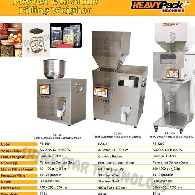 Mesin Filling Powder Granule Weigher FZ-100 FZ-600 FZ-1200 HEAVYPACK