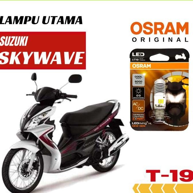 Promo COD Lampu Depan Motor Suzuki Skywave OSRAM T19 Warna Putih COD