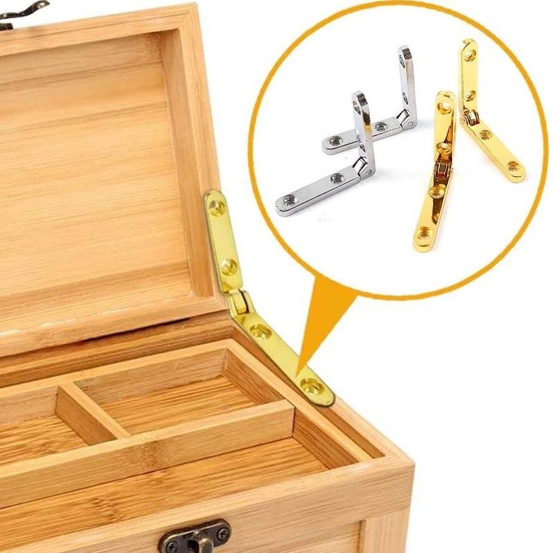Premium 6 Buah/Tas Engsel Pivot Engsel Tanam Kayu 90 Derajat Engsel Mini 30X30Mm Untuk Kotak Kayu / 