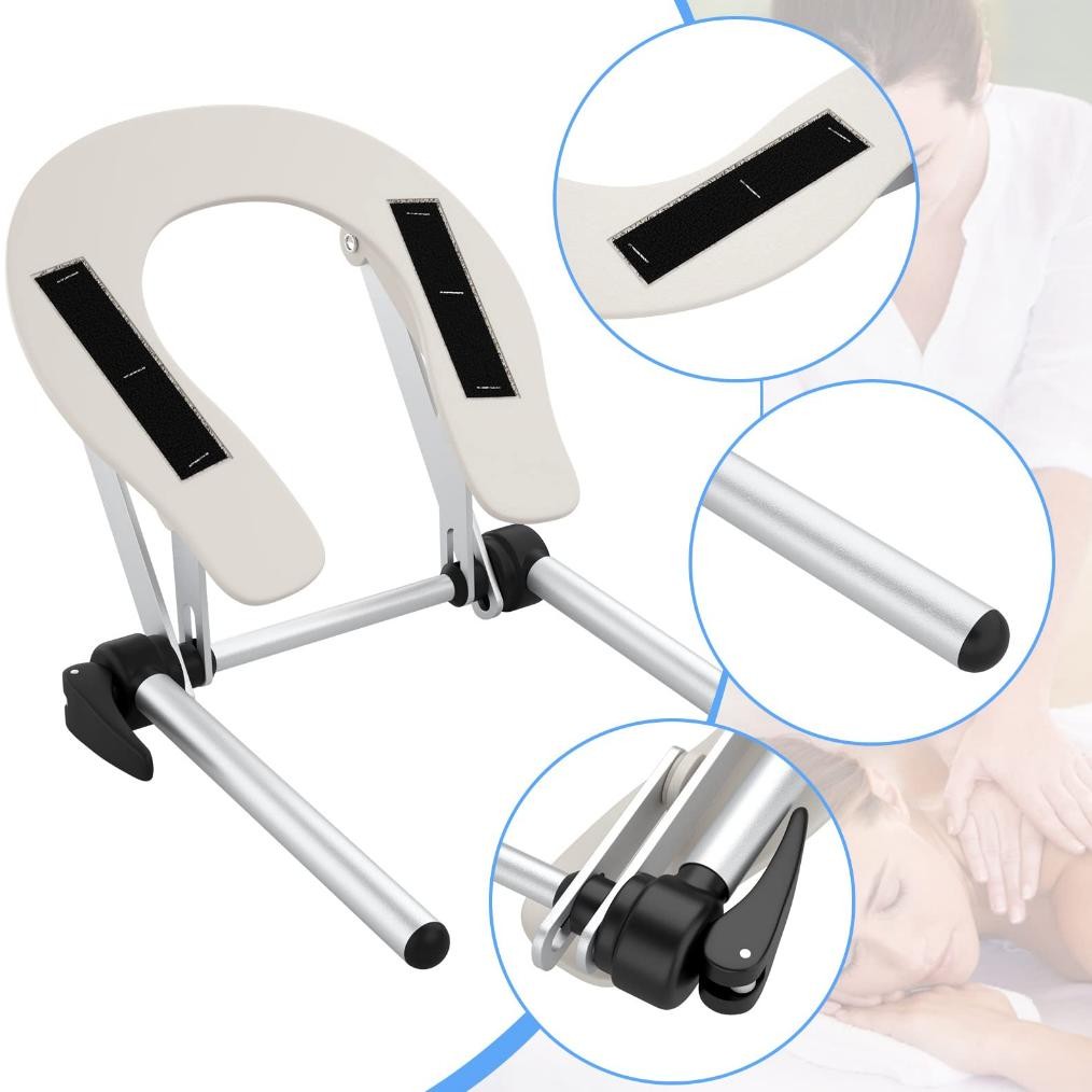 Premium Adjustable Face Cradle Tempat Tidur Meja Pijat / Aluminum Dudukan Sandaran Kepala Pijat High