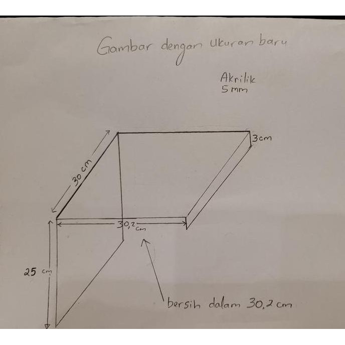 

TERBARU - Acrylic custom 5mm clear tekuk/bending. Ukuran dalam