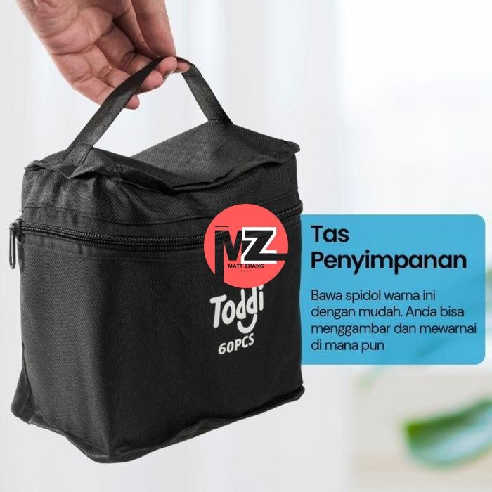 

Toddi HL270 Spidol Dual Side Fine Art Brush Pen Art Marker Set 60 Color