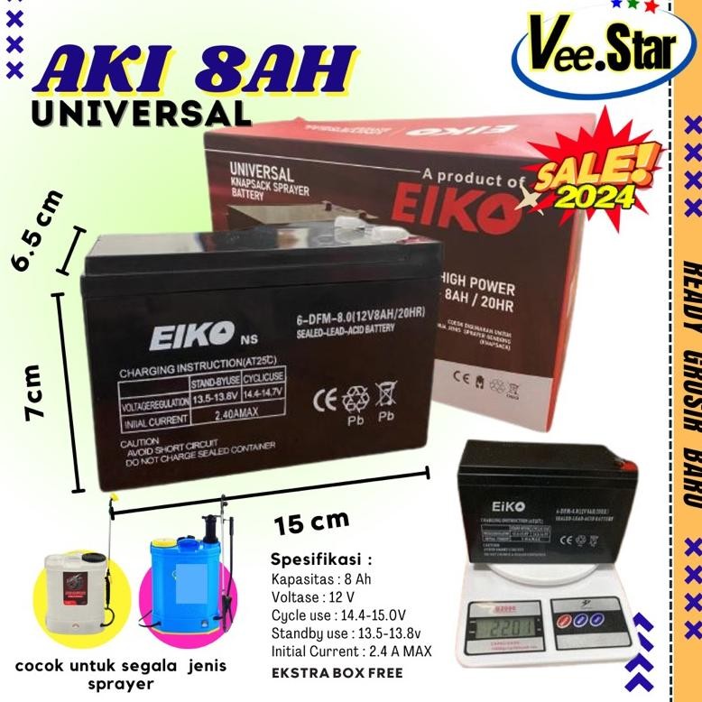 Baterai Aki Sprayer Elektrik Motor 8AH / Battery Sprayer Accu Sprayer 8AH