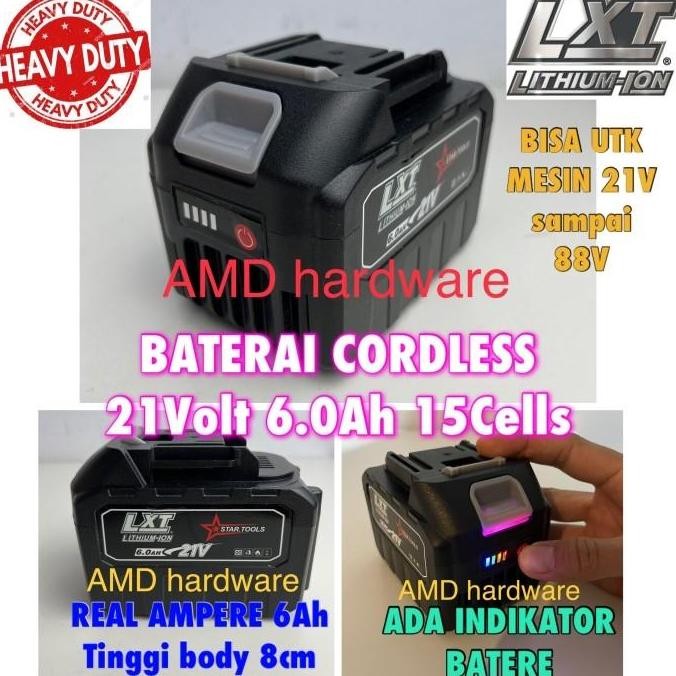 NAGAWA BATERAI Battery Bor Cordless Impact Wrench Socket 21V - 21 Volt