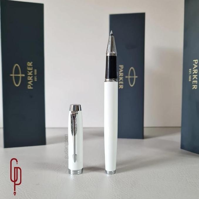 

Pulpen Parker IM White Chrome Trim CT Roller Ball RB Original