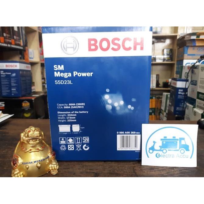 New Aki mobil Toyota Alphard 55D23L Bosch aki kering