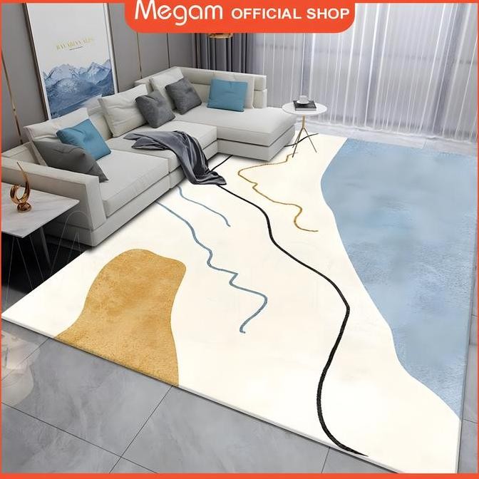 Terbaru BELI LOKALMegam Permadani Ukuran 200x300 Karpet Lantai Jumbo Ambal Anti Slip Permadani Motif