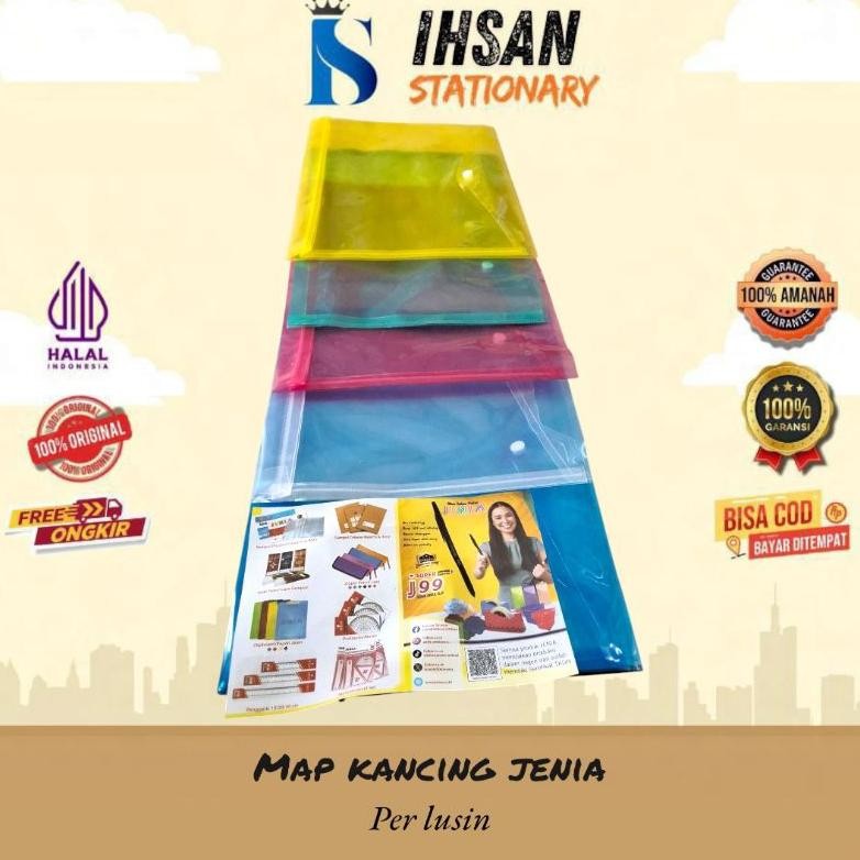 

Map Plastik Kancing Folio Isi 12 Pcs (1 Lusin)