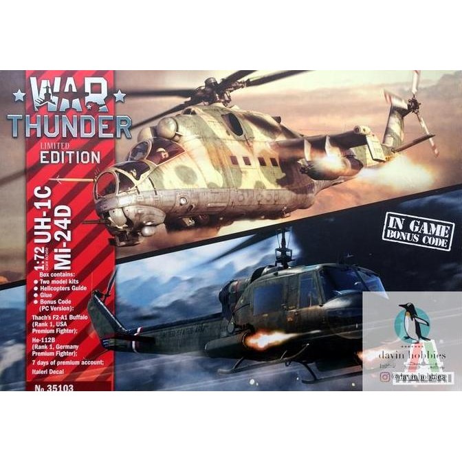 Italeri 1/72 War Thunder UH-1C & MI-24D