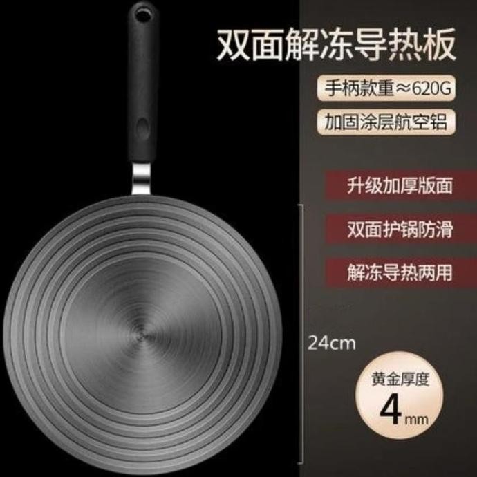 ___] Plat Tatakan Kompor Alas Panci Handle Anti Gosong Plat Konduksi 24cm