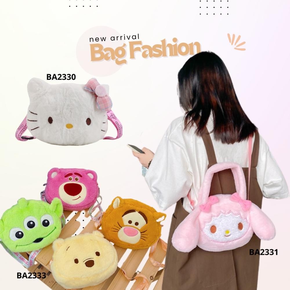 Minipetite BA2330 BA2331 BA2333 Tas selempang boneka hello kitty my melody lotso winnie the pooh tas