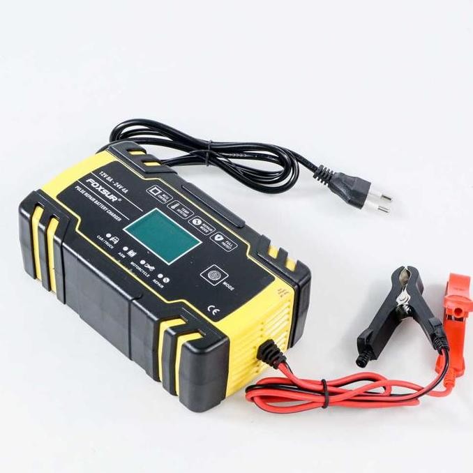 CAS CHARGER AKI OTOMATIS MOBIL MOTOR 130W 12/24V 150AH FOXSUR