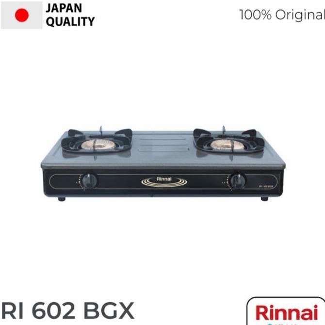 :=:=:=:=] Kompor Gas Rinnai 2 Tungku RI 602 BGX Api Tornado