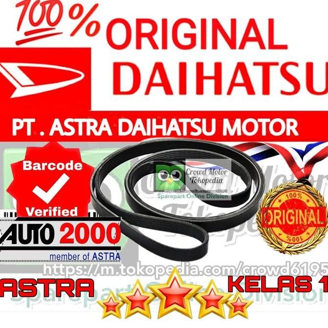 VAN BELT TALI KIPAS XENIA AVANZA 2012-2013 1300CC ORI DAIHATSU 100%
