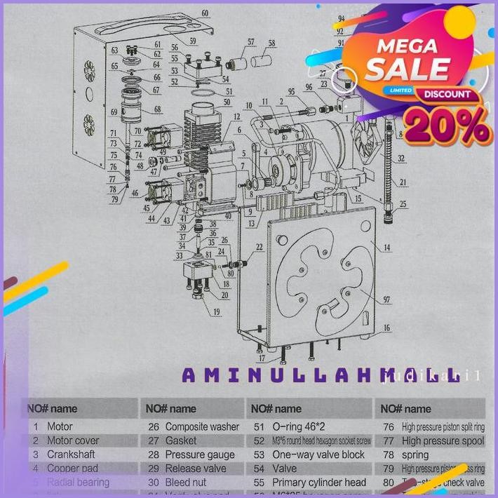 SPAREPART KOMPRESOR GX-CS1/ GX-CS2 / PART KOMPRESOR GX BEBAS ONGKIR