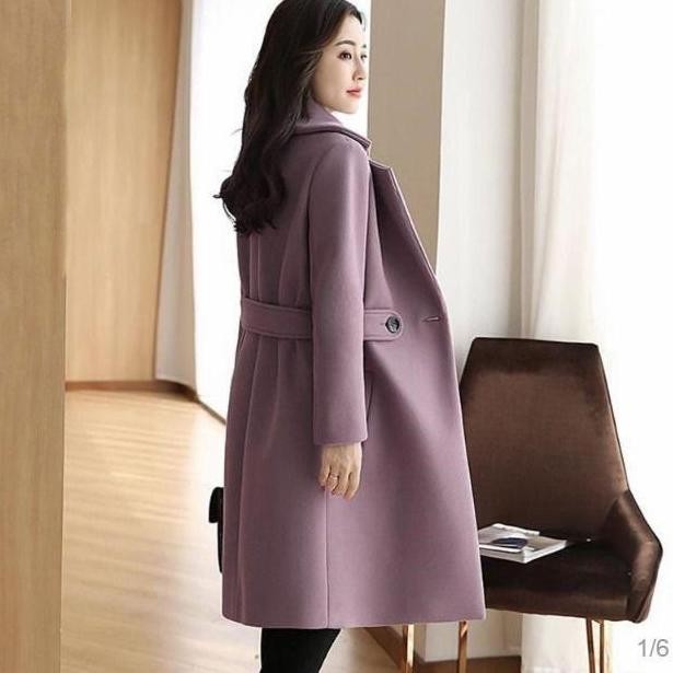 Import Woman Woolen Coat Mirae Wintercoat Jaket Panjang Wanita Mantel Promo