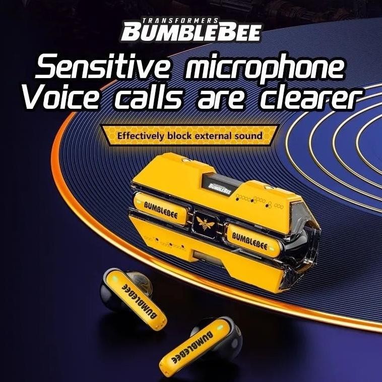 Transformer earphone TF-T01 TWS headset bumblebee ORIGINAL bluetooth 5.3 dual mode earbuds