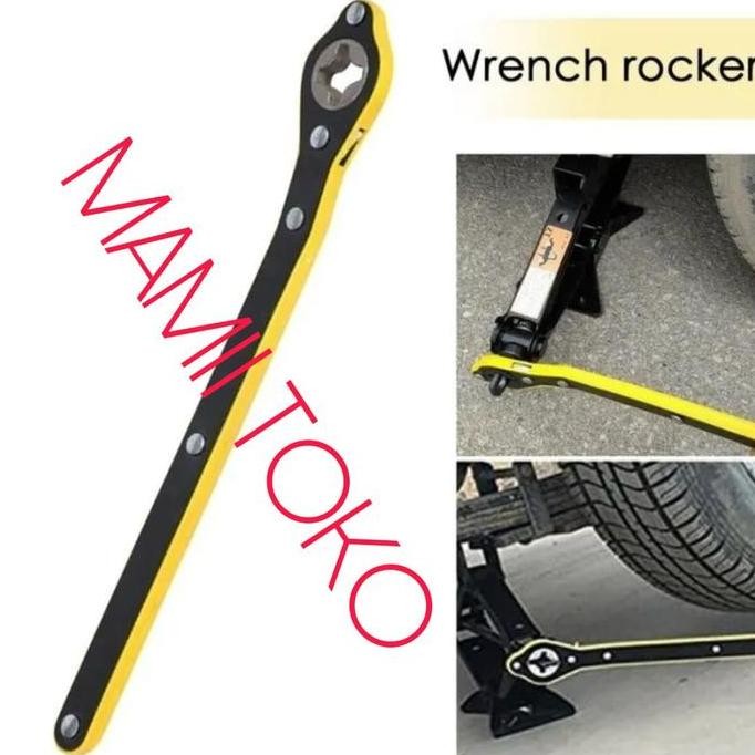 ALAT KUNCI PEMUTAR DONGKRAK JEMBATAN BAWAAN MOBIL RACHET WRENCH PUTAR ASLI CAR