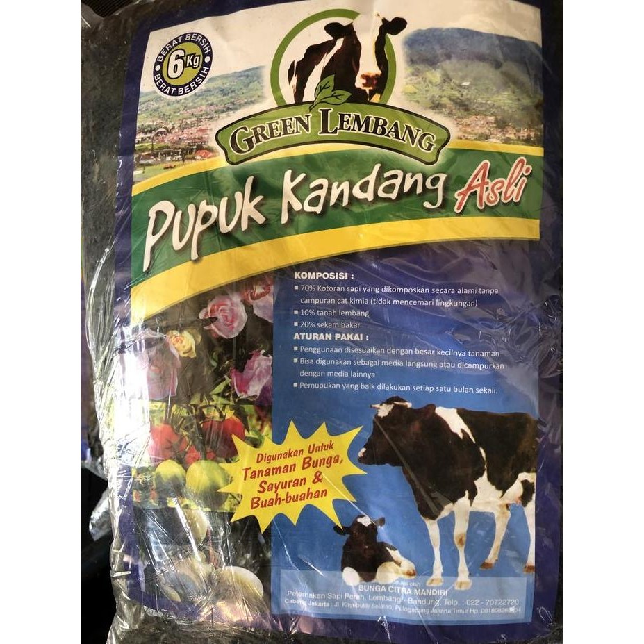 

Terlaris Pupuk Kandang Green Lembang 6Kg/ Green Lembang/ Pupuk Kandang Sapi