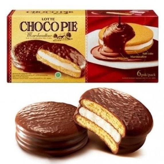 

Baru Lotte Chocopie Marshmallow Isi 6 - Coklat Import Korea Premium