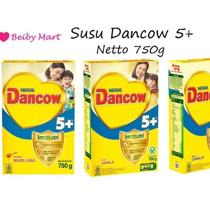 

BARU SUSU ANAK DANCOW 5+ RASA COKELAT/VANILA /MADU NETTO ISI 750GRAM