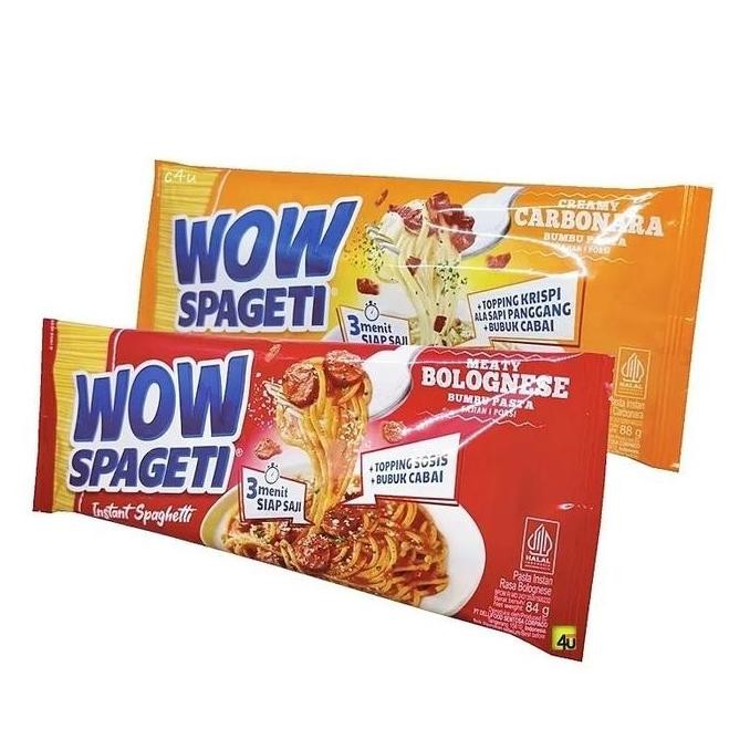 

Baru Pasta Wow Spageti Instant Spaghetti Instant Carbonara/ Bolognaise 6 Pack X 91 Gram