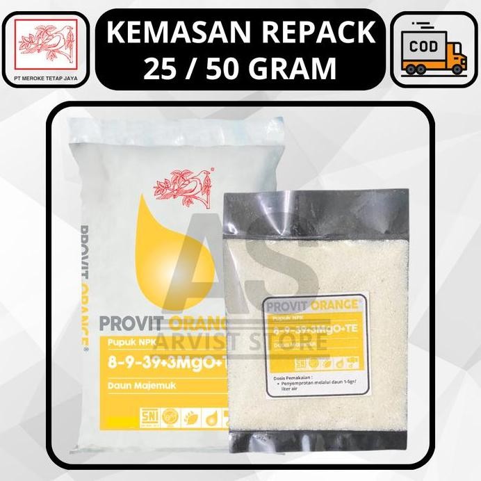 

Terlaris Pupuk Meroke Provit Orange Kemasan Repack 25 / 50 Gram Npk