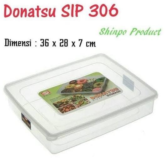 (:(:(:(] Donatsu Shinpo Kotak Donat Kue Makanan Plastik Box Donat Sealware Segi