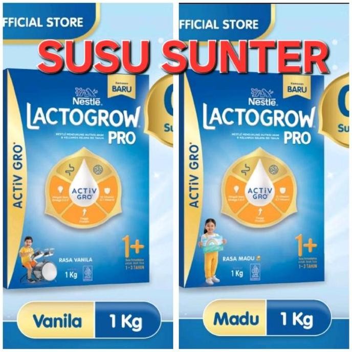 

BARU LACTOGROW 3 1+VANILA MADU 1KG/1 KG/1000GR/VANILLA/LACTOGEN