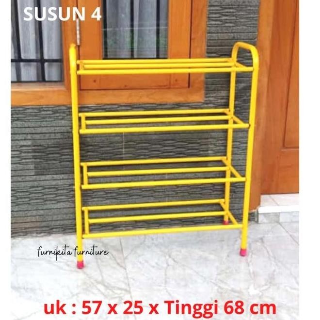 RAK SEPATU BESI MODERN MINIMALIS KUAT KOKOH