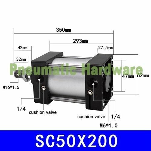 SC50X200 SC 50X200 SC50*200 SC50-200 SC 50-200  Pnuematic Standard cylinder KF62