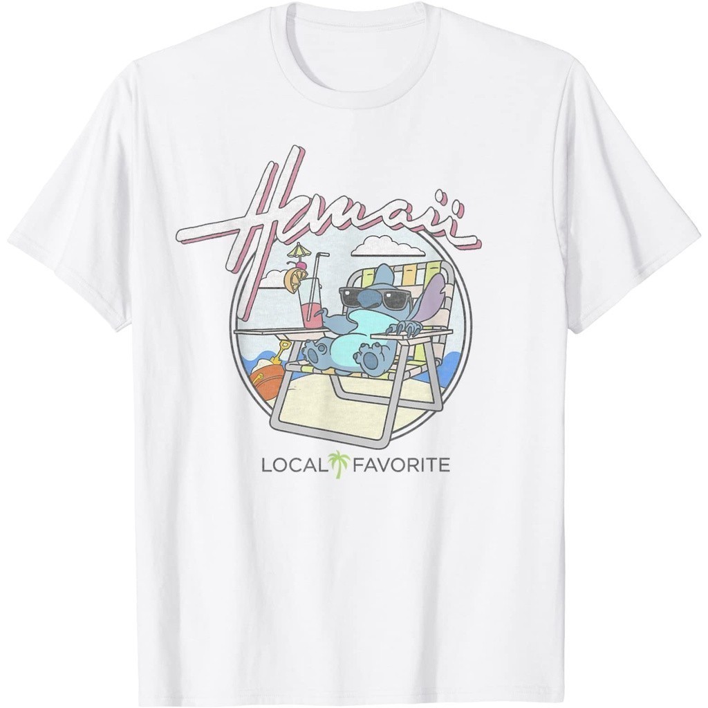 Pinky Project - Baju Kaos Disney Lilo & Stitch Hawaii Local Favorite T-Shirt Premium Cotton Combed 2