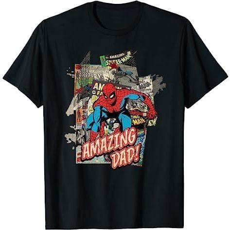 Baju Kaos pria Wanita Marvel Spider-Man Amazing Dad Father's DayT-Shirt Cotton Combed 24s | Pinky Pr
