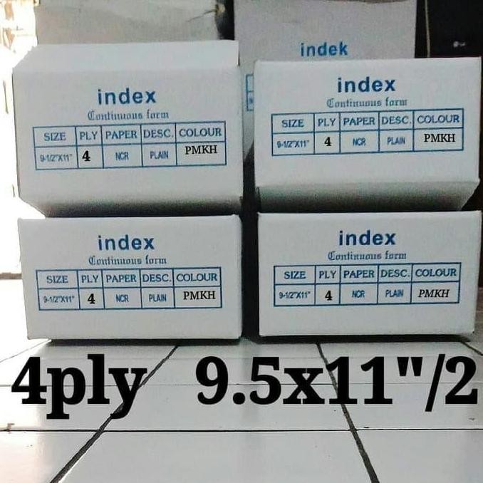 

Kertas 4ply continuous form 9.5x11/2inch isi 500set
