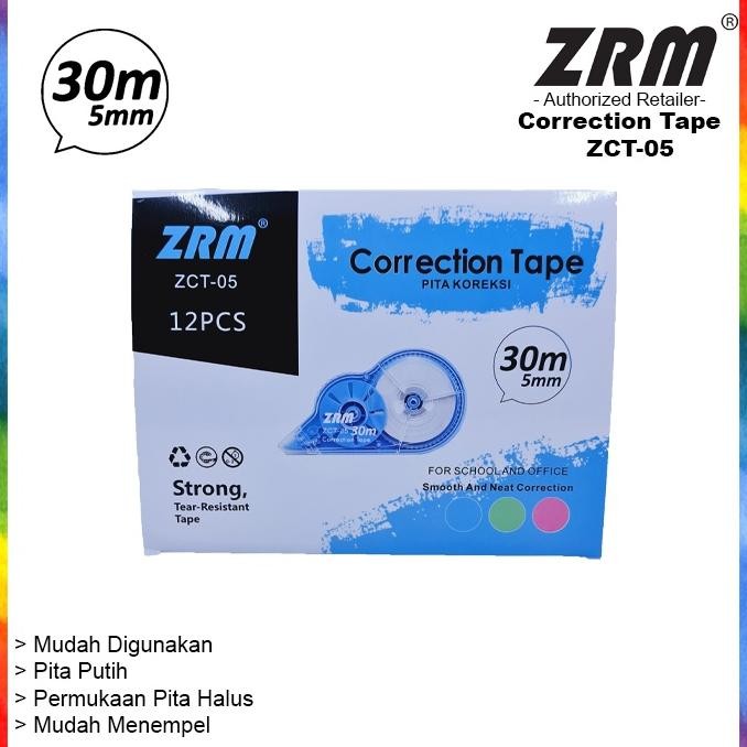 

Ready Correction Tape 30M / Tip Ex Pita 30M Zrm Zct-05