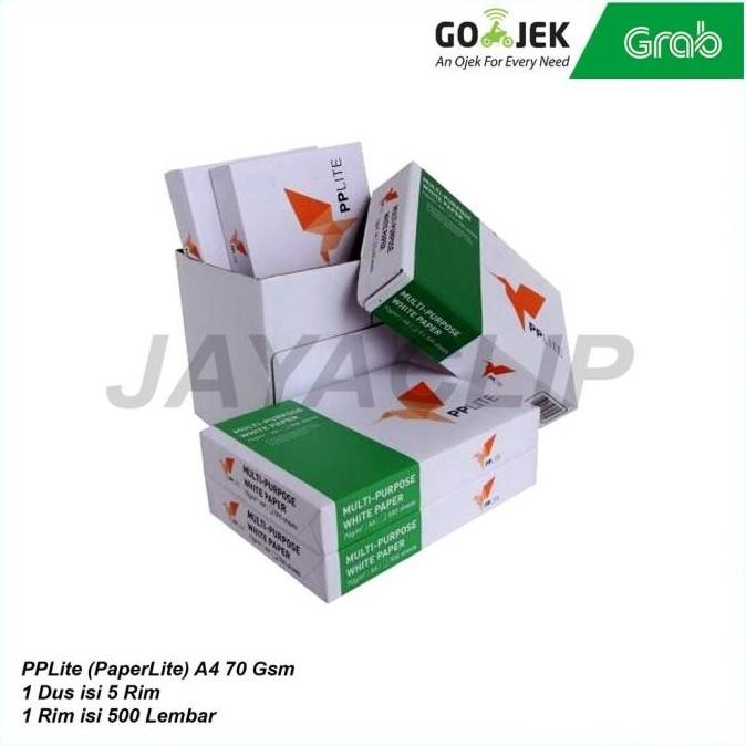 

TERMURAH - KERTAS HVS PAPERLITE A4 70 GR PPLITE DUS (OJEK ONLY)