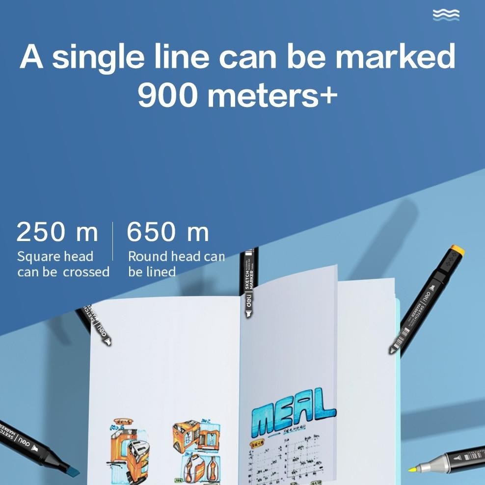 

Ready Touch 204/168/120 Pcs Warna Sketsa Spidol Umum General Marker Set Animation Markers