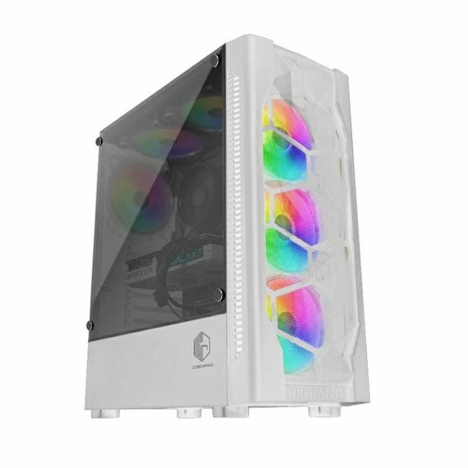 TERMURAH - Cube Gaming Byron White - ATX Gaming Case - NO FAN