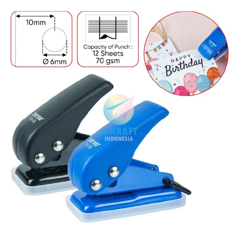 

Ready (1 Pcs) Punch Kertas Kartu 1 Lubang Joyko Pu-35 Pembolong Pelubang Perforator Paper Single Hole