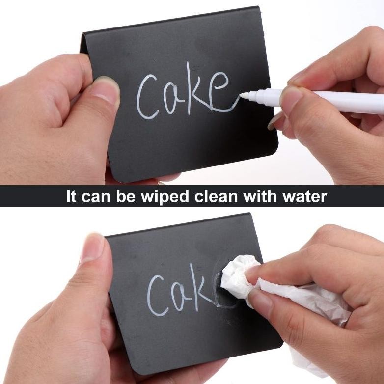 

Ready 2Pcs Acrylic Mini Chalkboard Tulis Kapur Mini Papan Tulis Kapur Kecil Chalkboard Mini