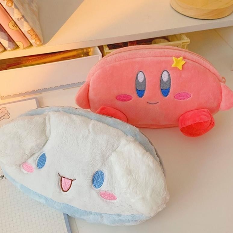 

Ready Sanrio Cute Pink Pencil Case Large Capacity Kawaii Pen Bag Student School Pencil Bags For Girl Study Stationery School Supplies