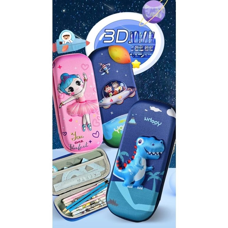 

Ready Kotak Pensil Anak Tempat Alat Tulis 3D Karakter Timbul / Kotak Pencil Anak Perempuan Anak Laki Laki / Kotak Pensil Karakter Lucu