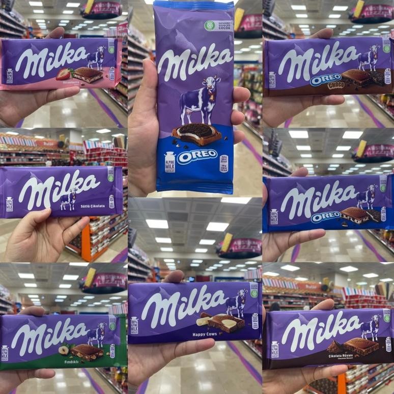 Ready stok Terlaris [Siap Kirim] Coklat Milka Turki 100g Varian Rasa Termurah