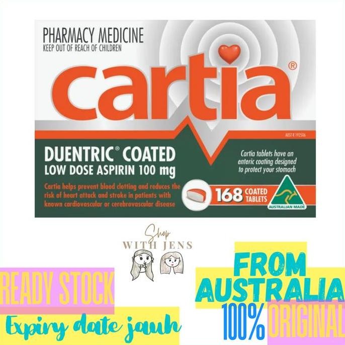 TERLARIS - Cartia Low Dose Aspirin 100 mg Enteric Coated Tablet 168 Tablets