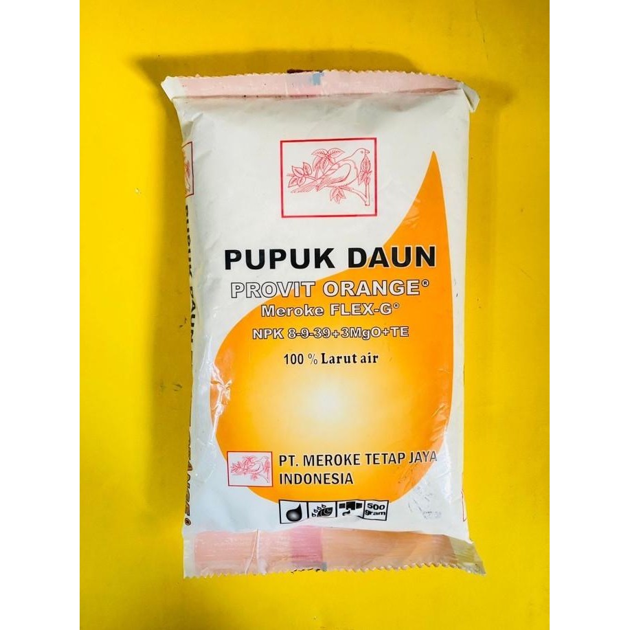 

Terlaris Pupuk Daun Provit Orange Meroke Flex G Npk 8 9 39 . Isi 500G