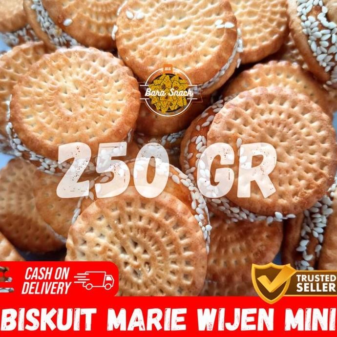 

Terlaris [ 250Gr ] Biskuit Marie Wijen Mini / Biskuit Caramel Wijen / Camilan Snack Kiloan Murah