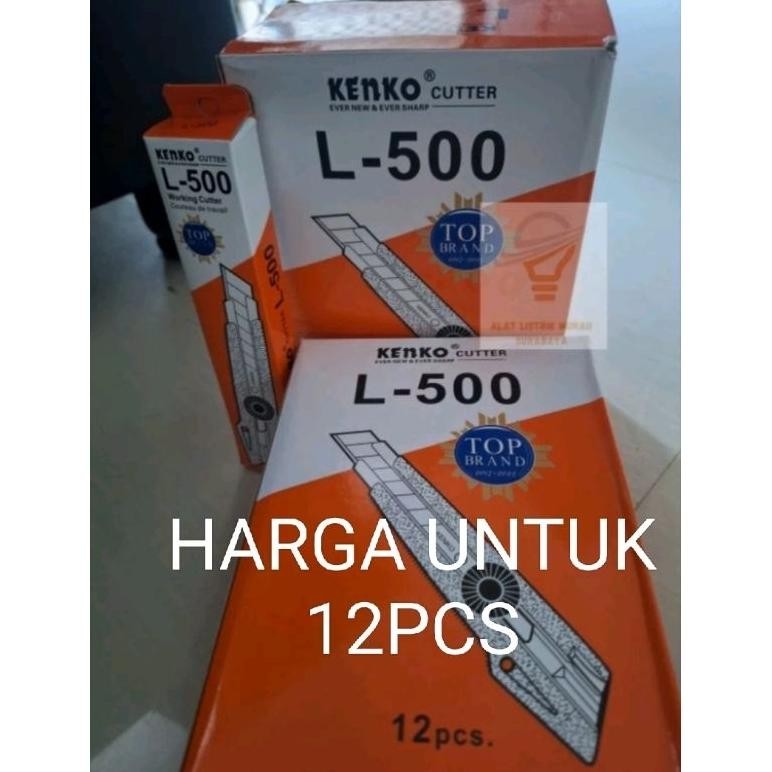 

NEW!!! NEW!!! Cutter KENKO Besar L-500 1 Lusin// CUTTER VANCO 1 LUSIN (12pcs) / Cutter grosir murah meriah
