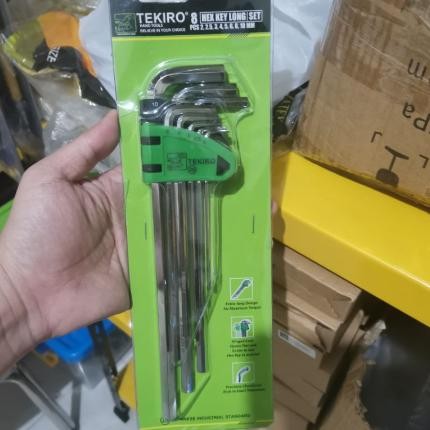 Terlaris kunci L set TEKIRO 8 pcs kunci L panjang tekiro set 8pcs / Kunci L Set Tekiro