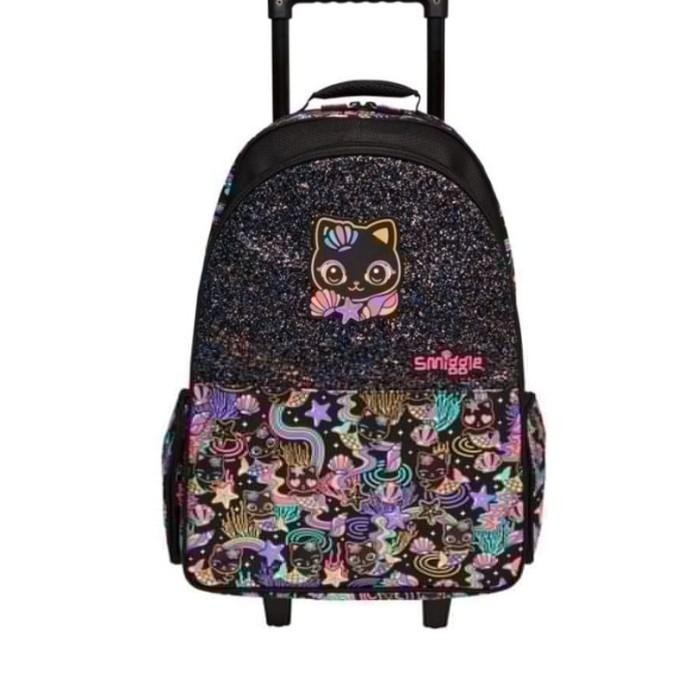 Smiggle Hey Light Up Trolley Backpack - Tas Trolley Anak Sd Original